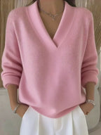 Antonia | Jersey Holgado con Cuello de Pico