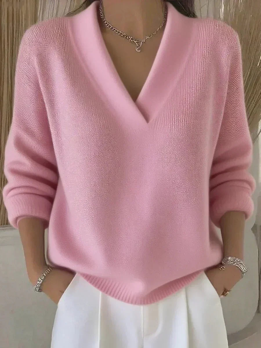 Antonia | Jersey Holgado con Cuello de Pico