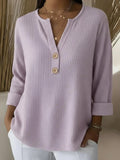 Elena | Camiseta Henley Gofrada con Botones