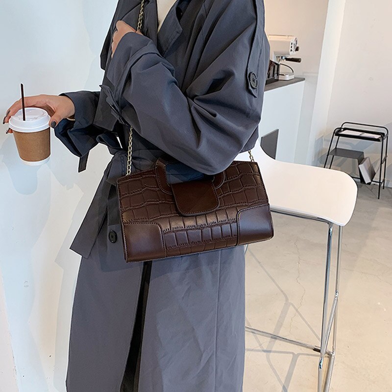 Tristan | Bolso de mano efecto cocodrilo