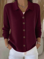 Marisol | Chaqueta de Punto con Cuello y Botones