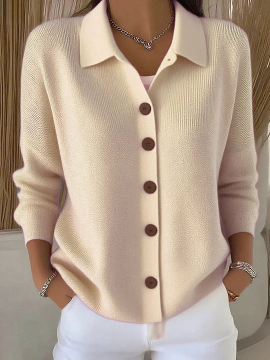 Marisol | Chaqueta de Punto con Cuello y Botones