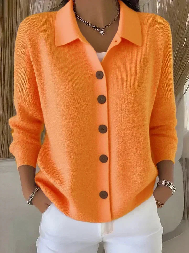 Marisol | Chaqueta de Punto con Cuello y Botones