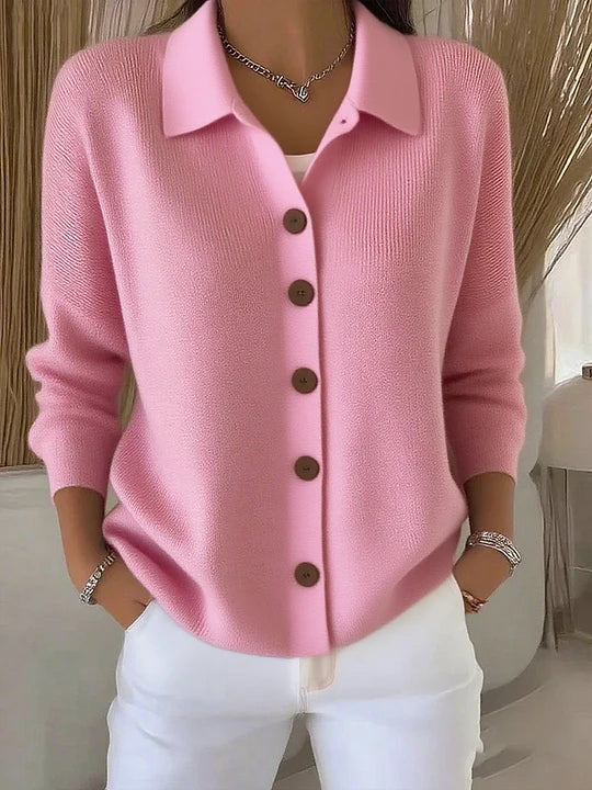 Marisol | Chaqueta de Punto con Cuello y Botones