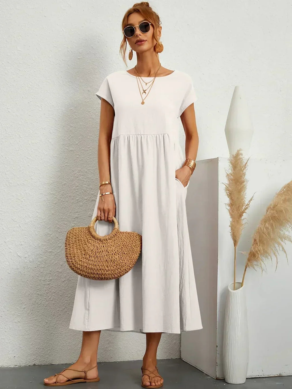 Gabriela | Vestido midi fluido con una elegancia atemporal