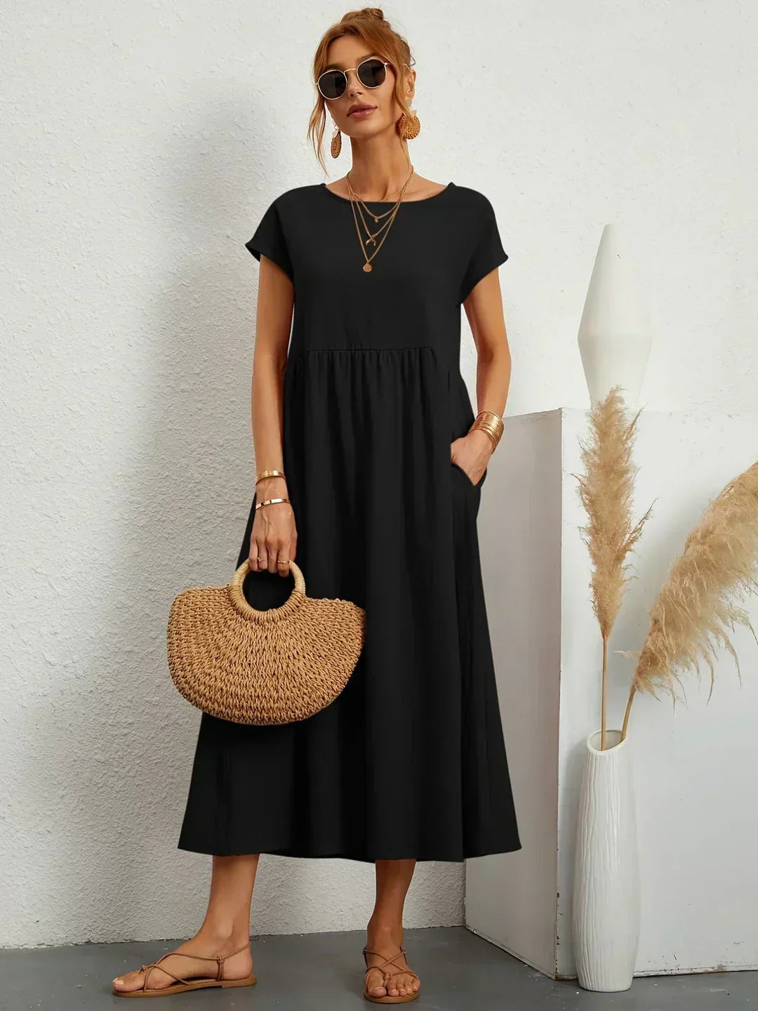 Gabriela | Vestido midi fluido con una elegancia atemporal