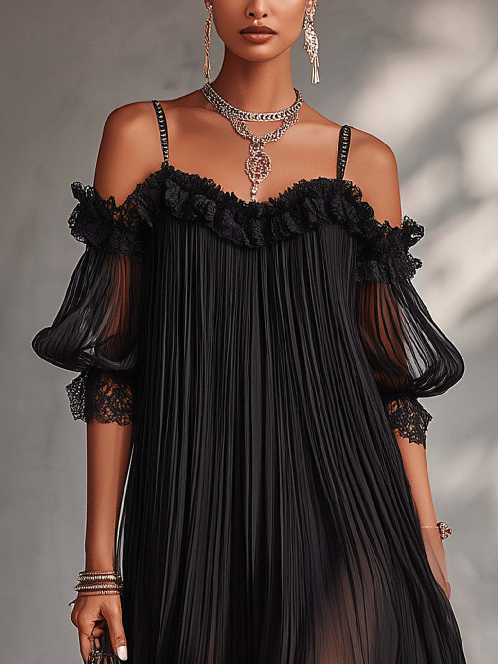 Aurora | Vestido de Gasa con Escote en V
