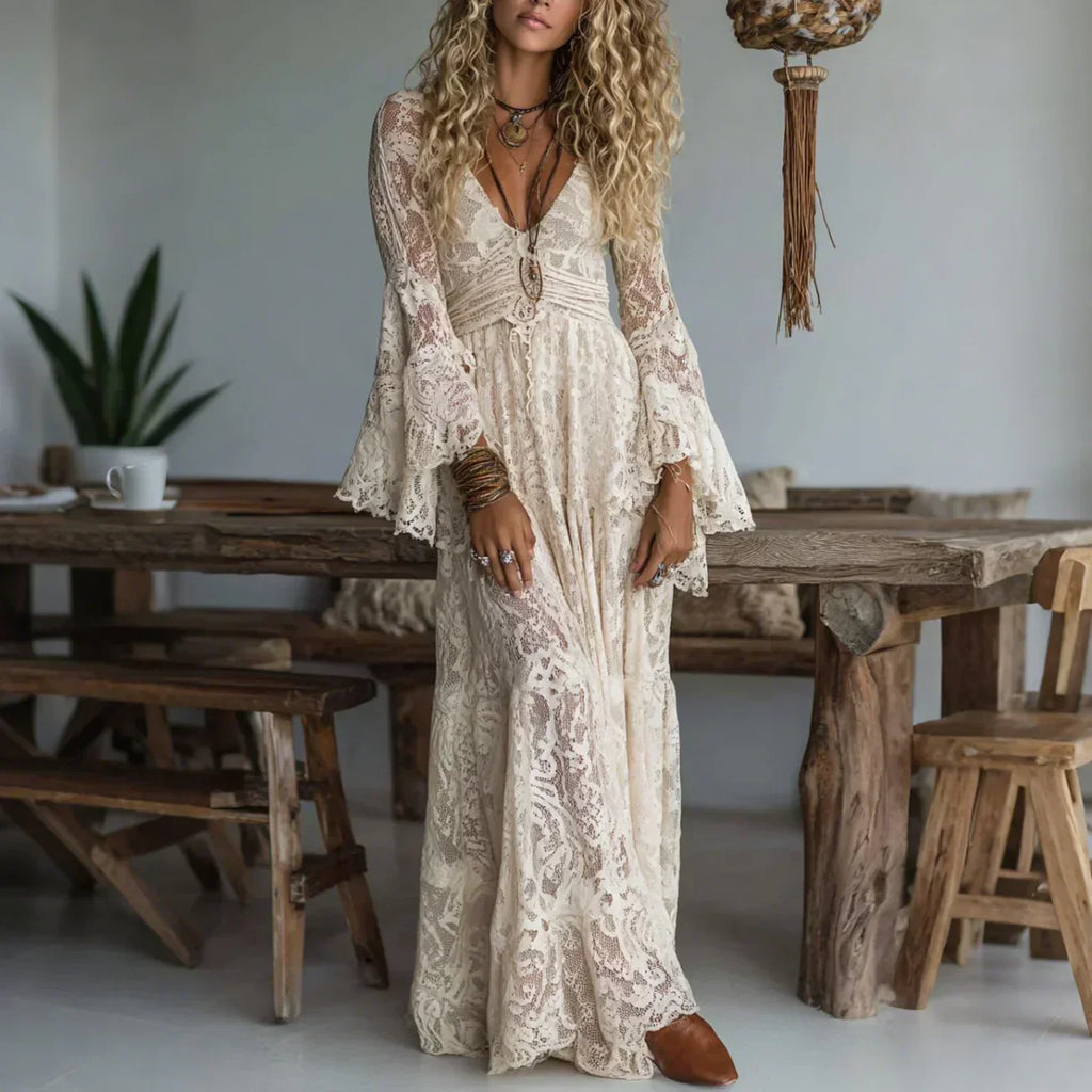 Roma | Vestido largo boho premium