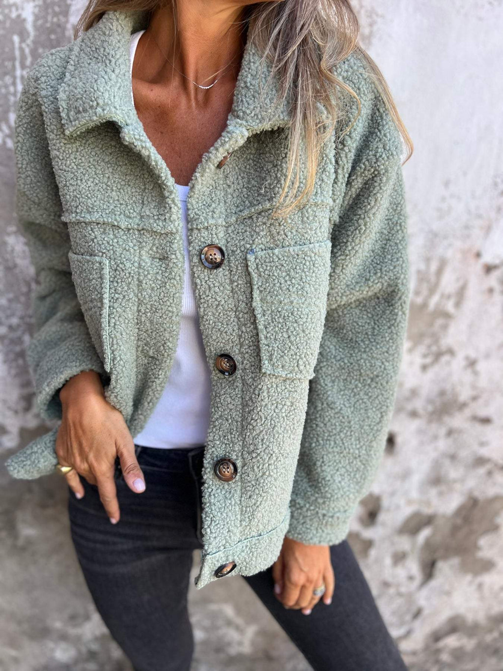 Rocío | Chaqueta de polar suave con botones