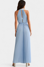 Patrizia | Mono Palazzo Plisado con Cuello Halter