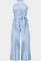 Patrizia | Mono Palazzo Plisado con Cuello Halter