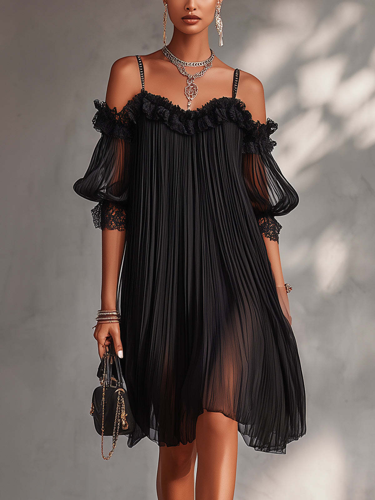 Aurora | Vestido de Gasa con Escote en V