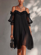 Aurora | Vestido de Gasa con Escote en V
