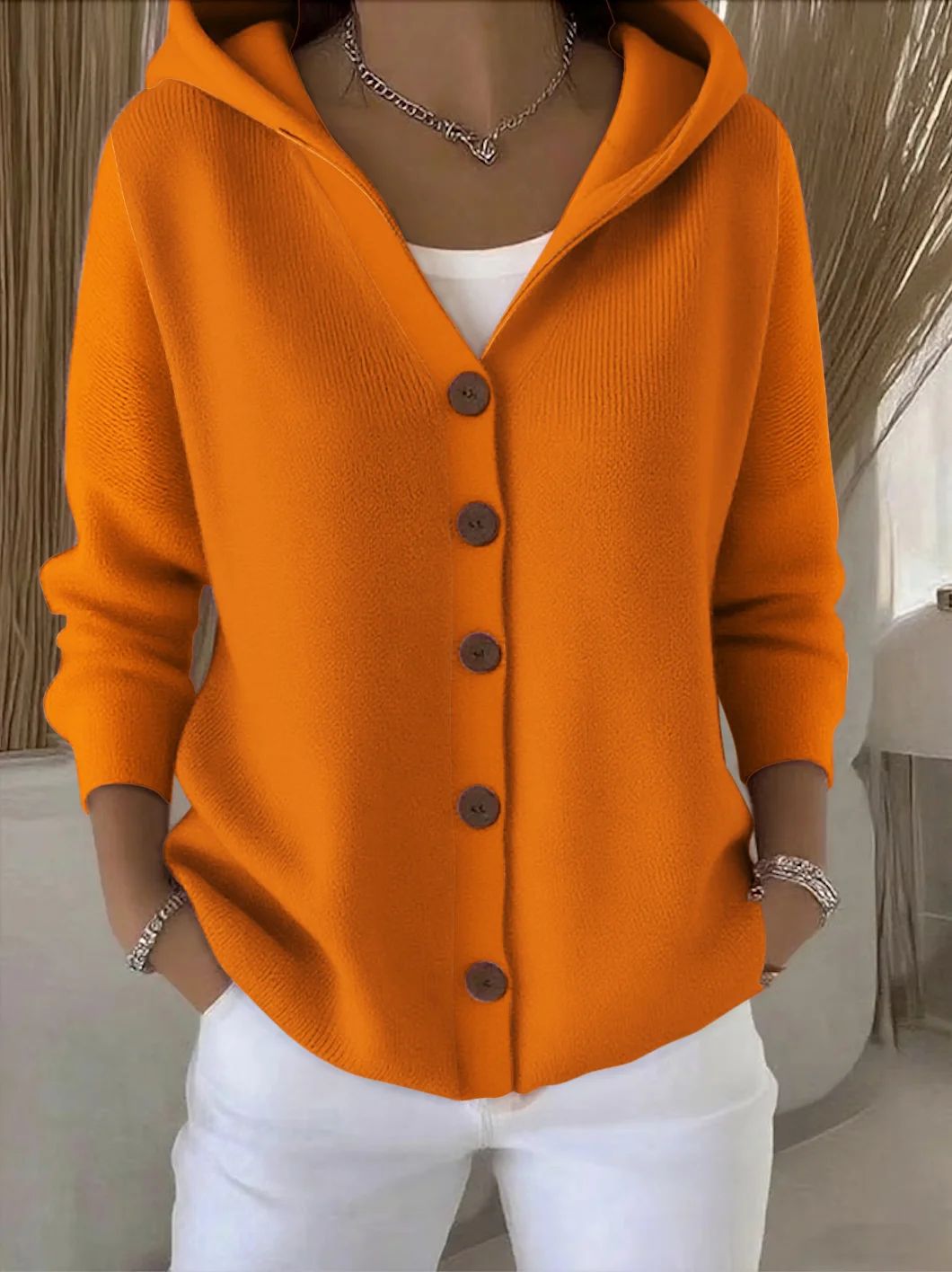Mercedes | Chaqueta de Punto con Capucha