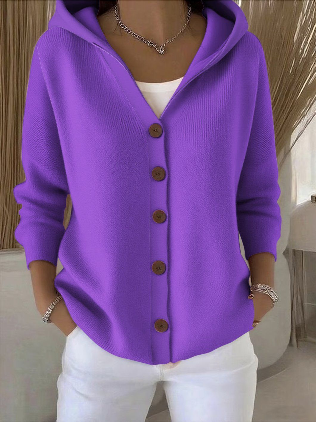 Mercedes | Chaqueta de Punto con Capucha