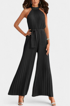 Patrizia | Mono Palazzo Plisado con Cuello Halter