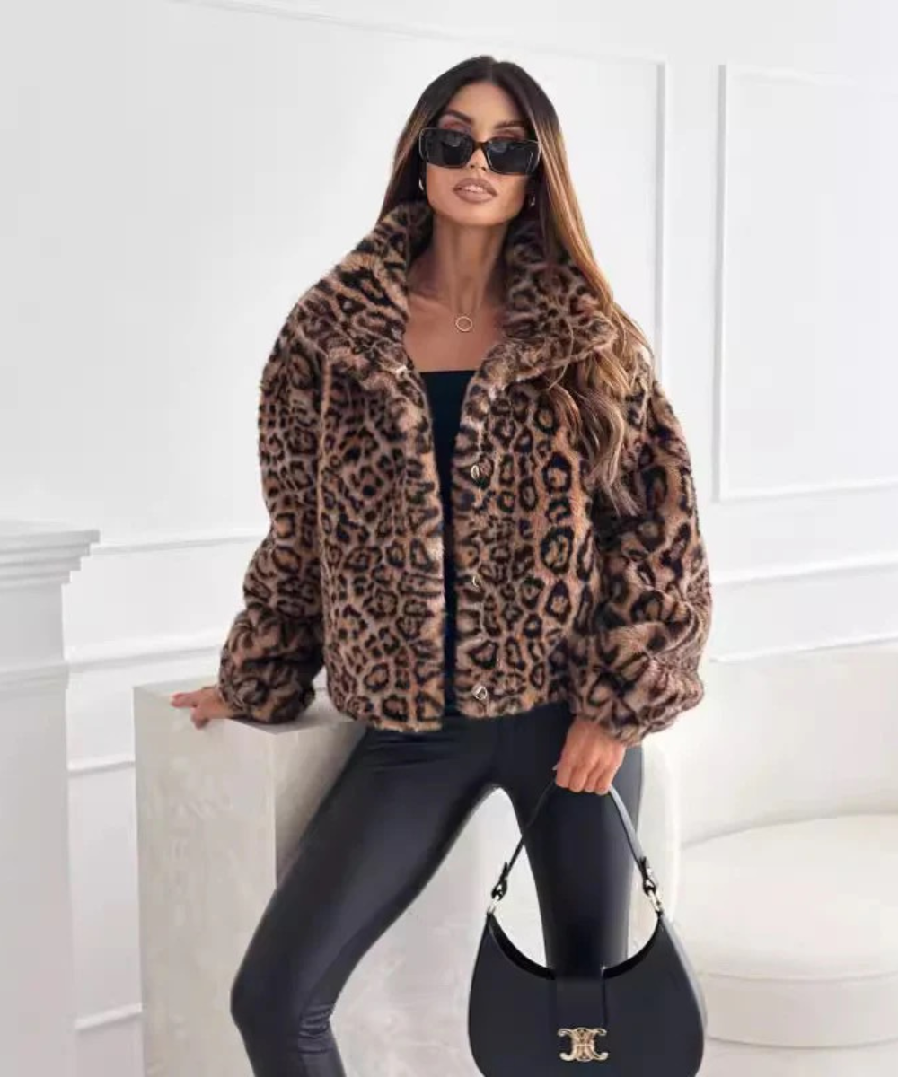 Leonor | Abrigo con Estampado de Leopardo