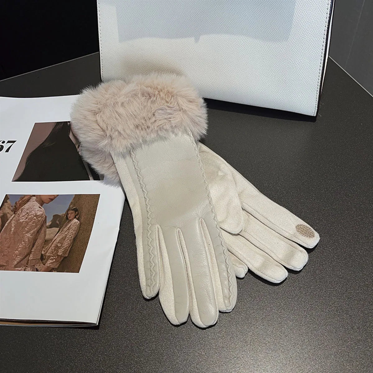 Ashley | Guantes Cuero PU