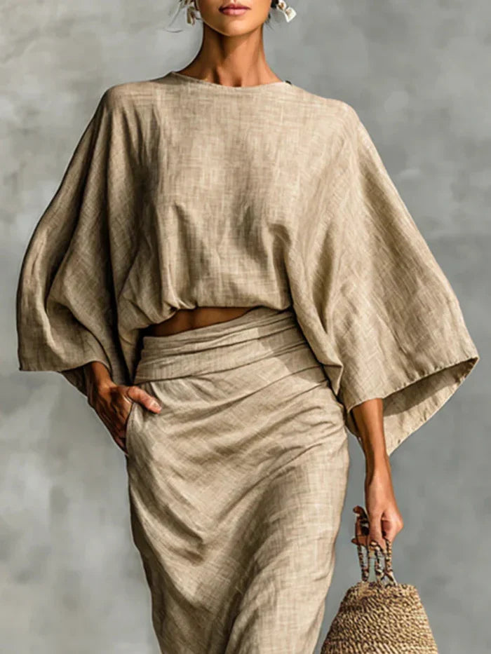 Serena | Conjunto sofisticado con falda midi