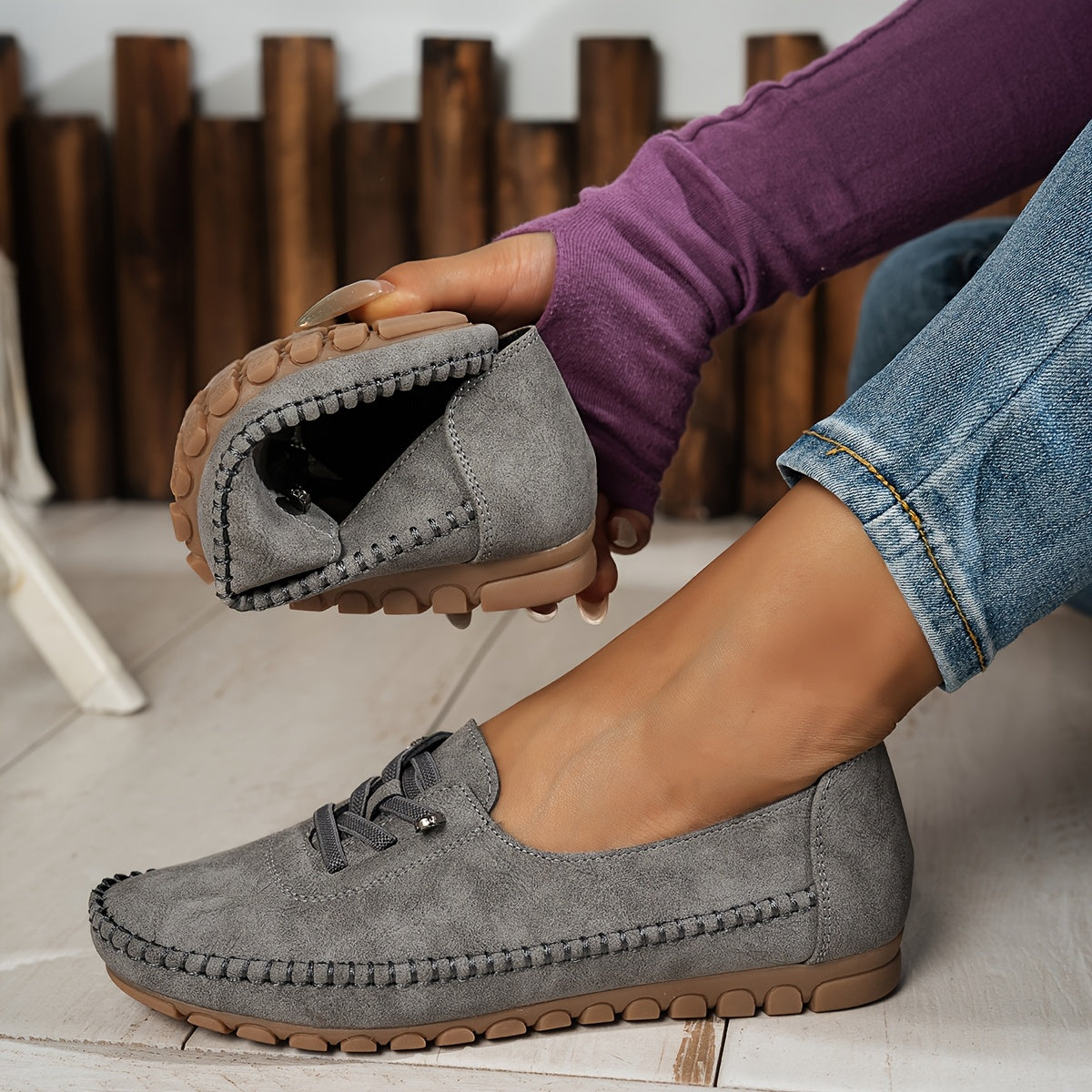 Ester - Mocasín femenino flexible de confort