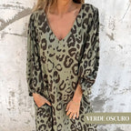 Biarritz | Vestido Safari Chic con estampado de leopardo