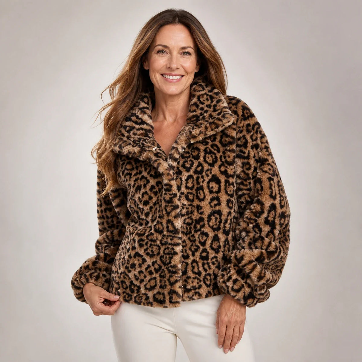 Leonor | Abrigo con Estampado de Leopardo