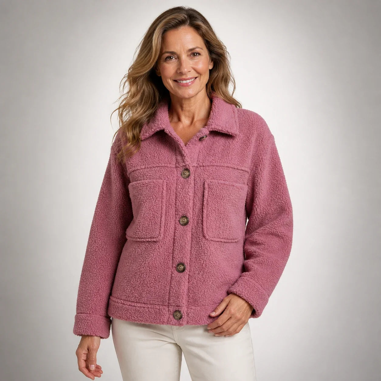 Rocío | Chaqueta de polar suave con botones