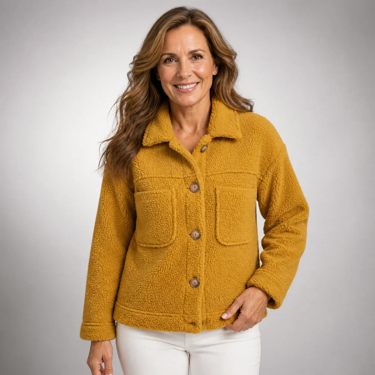 Rocío | Chaqueta de polar suave con botones