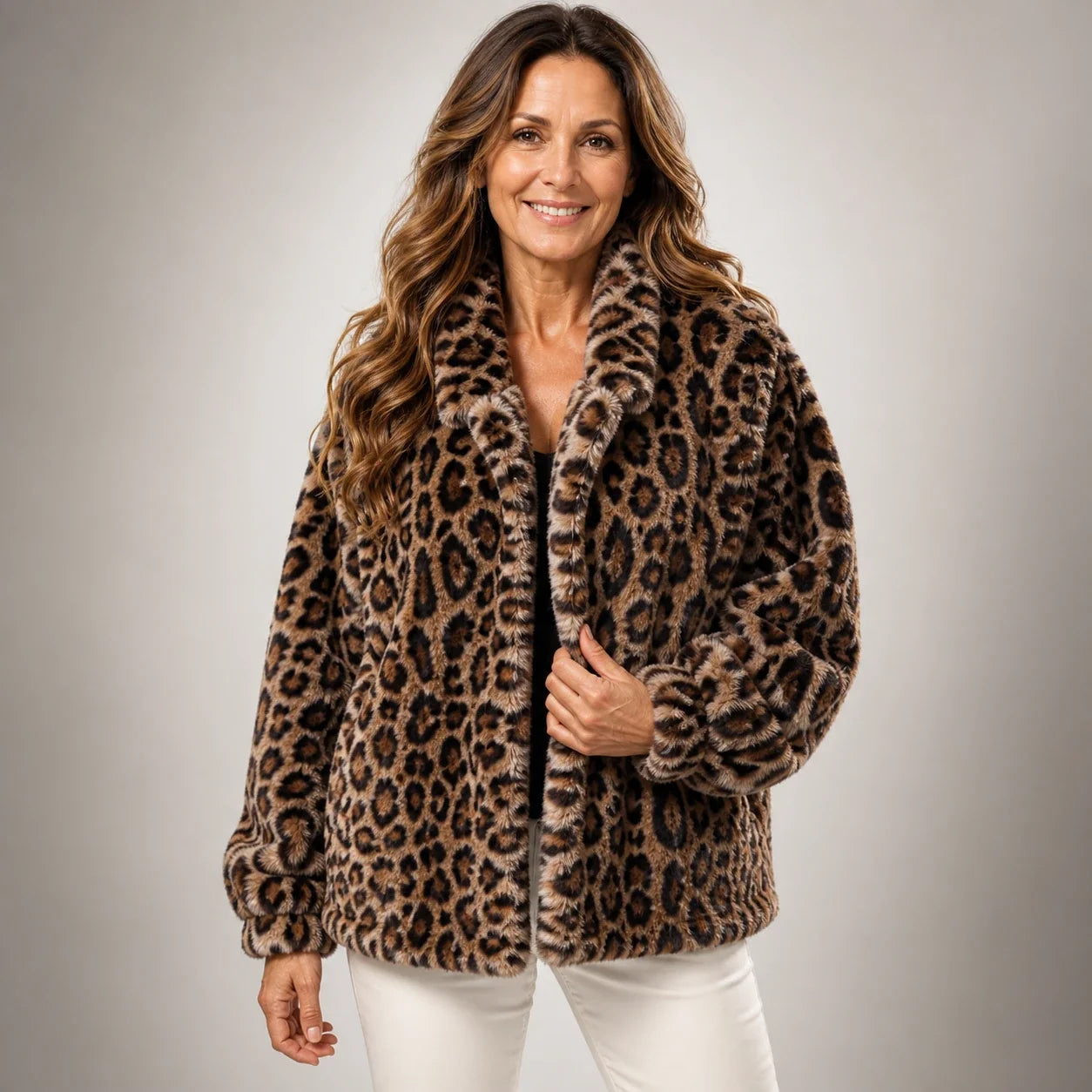 Leonor | Abrigo con Estampado de Leopardo