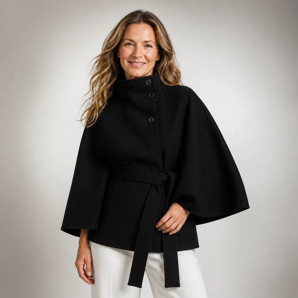 Cayetana | Capa elegante con cintura ajustable