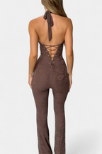 Kendra | Mono Halter de Encaje con Espalda Ajustable