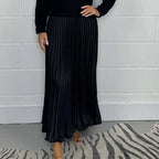 Positano | Vestido maxi con jersey y falda plisada