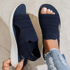 Iris | Sandalias con plataforma, de punto transpirable para mujer