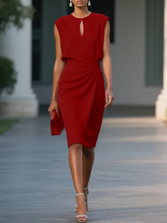 Verona | Vestido Midi Mujer Elegante Con Drapeado – Estilo Sofisticado Moderno