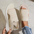 Iris | Sandalias con plataforma, de punto transpirable para mujer