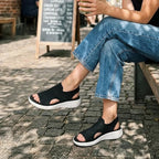 Iris | Sandalias con plataforma, de punto transpirable para mujer