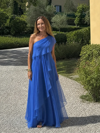 Matera | Vestido largo asimétrico con volantes