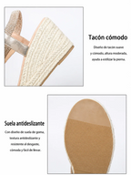 Mia | Sandalias de cuña con trenzado
