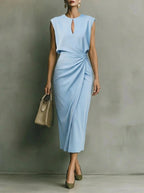 Verona | Vestido Midi Mujer Elegante Con Drapeado – Estilo Sofisticado Moderno