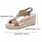 Mia | Sandalias de cuña con trenzado