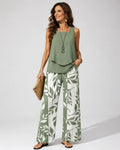 Valerie | Conjunto verde blusa y pantalon botanico