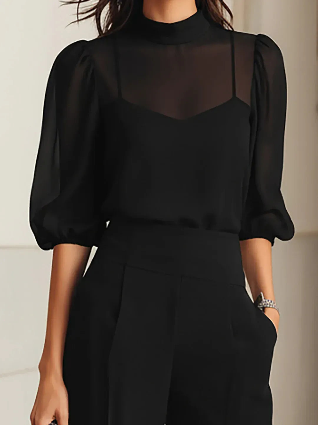 Odette | Conjunto de Tres Piezas En Color Negro