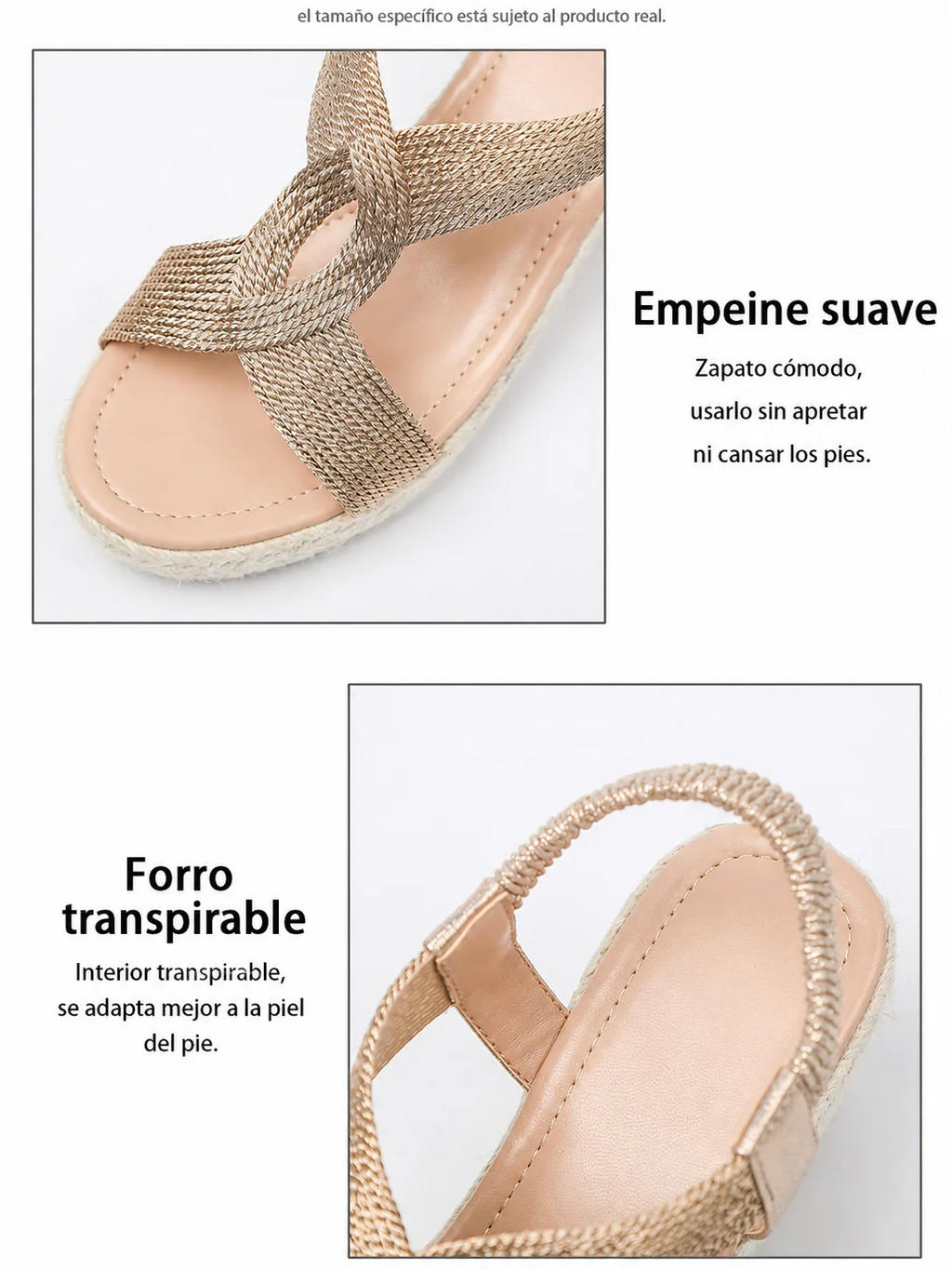 Mia | Sandalias de cuña con trenzado