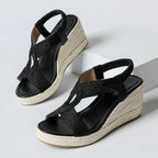 Mia | Sandalias de cuña con trenzado