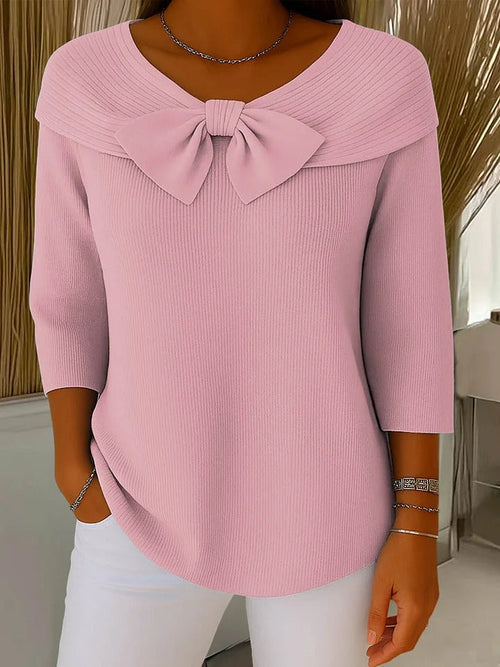 Ángeles | Jersey con Lazo y Cuello Redondo