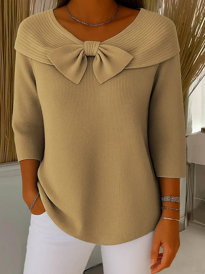 Ángeles | Jersey con Lazo y Cuello Redondo