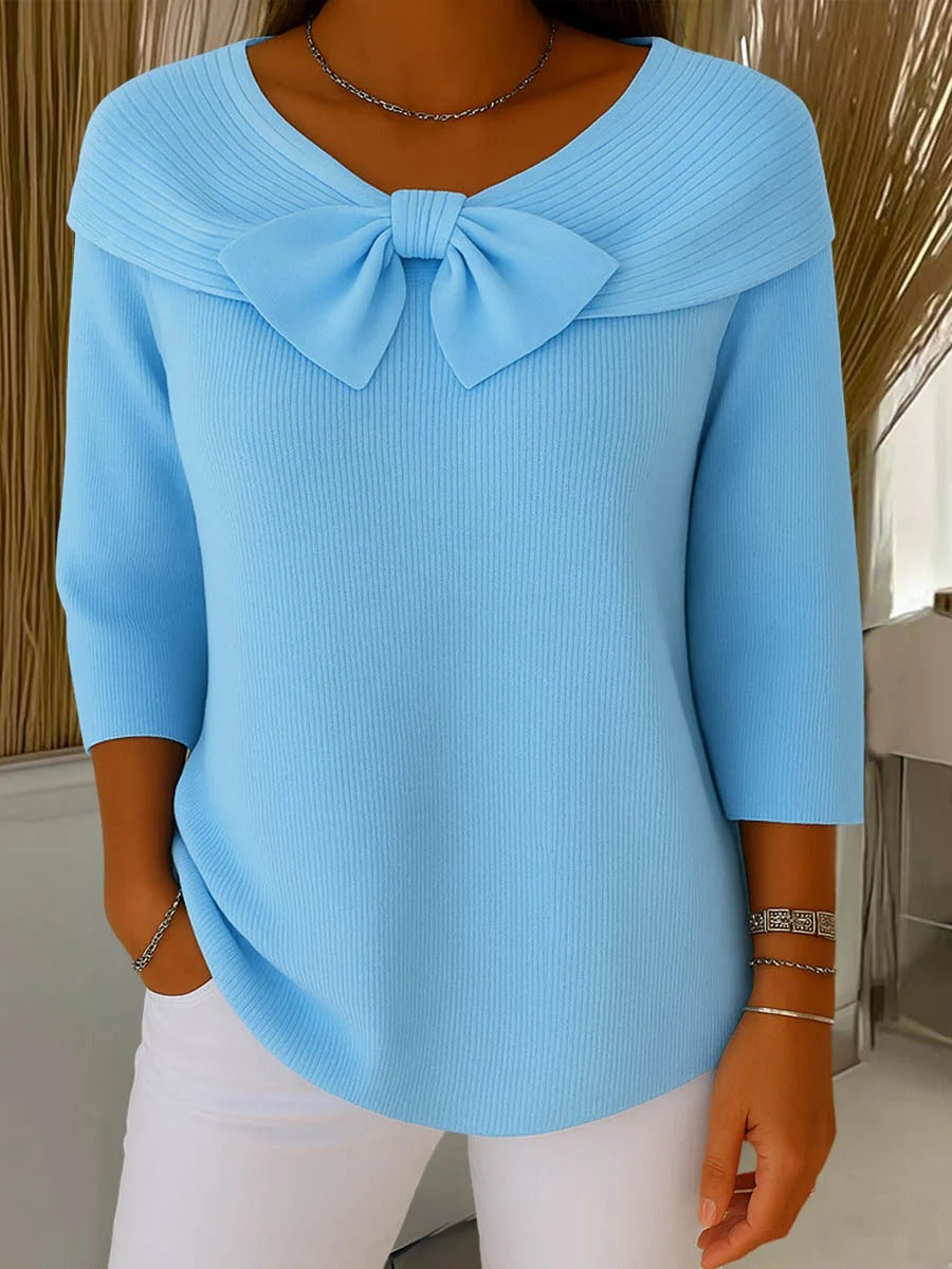 Ángeles | Jersey con Lazo y Cuello Redondo