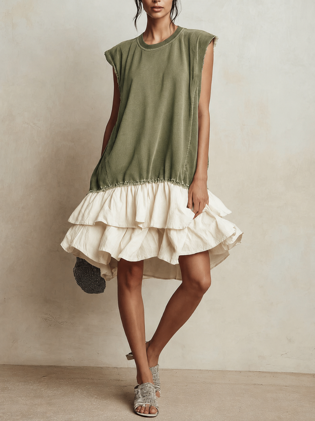 Hilaria | Vestido Corto de Bloques de Color
