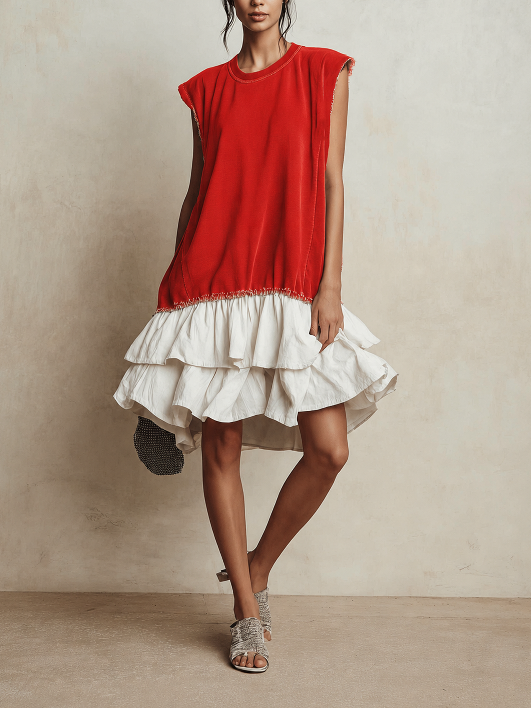 Hilaria | Vestido Corto de Bloques de Color
