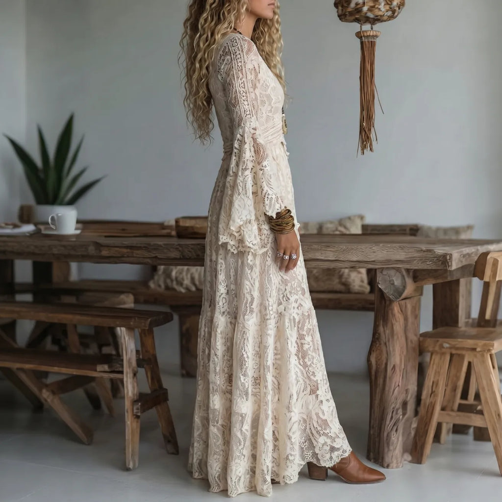 Roma | Vestido largo boho premium